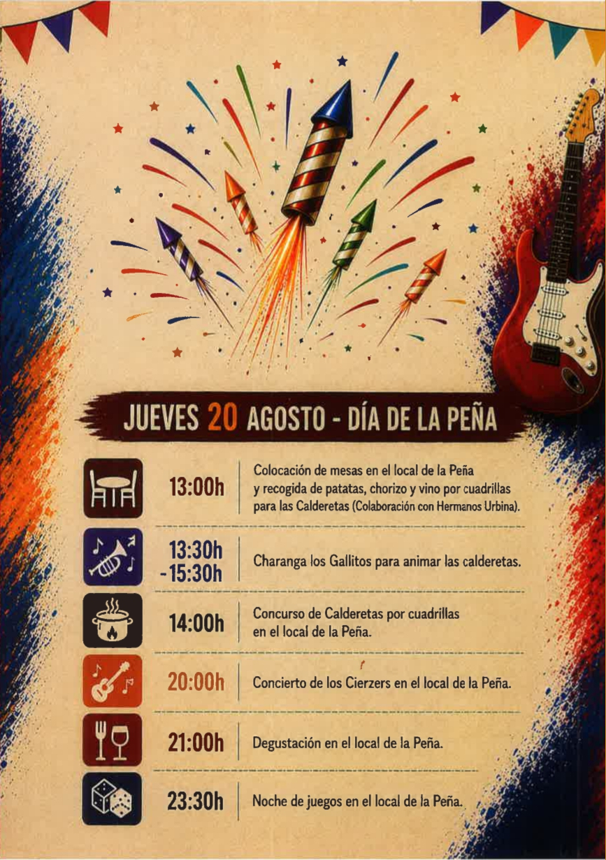 Programa de fiestas de Hervías San Bartolomé 2026