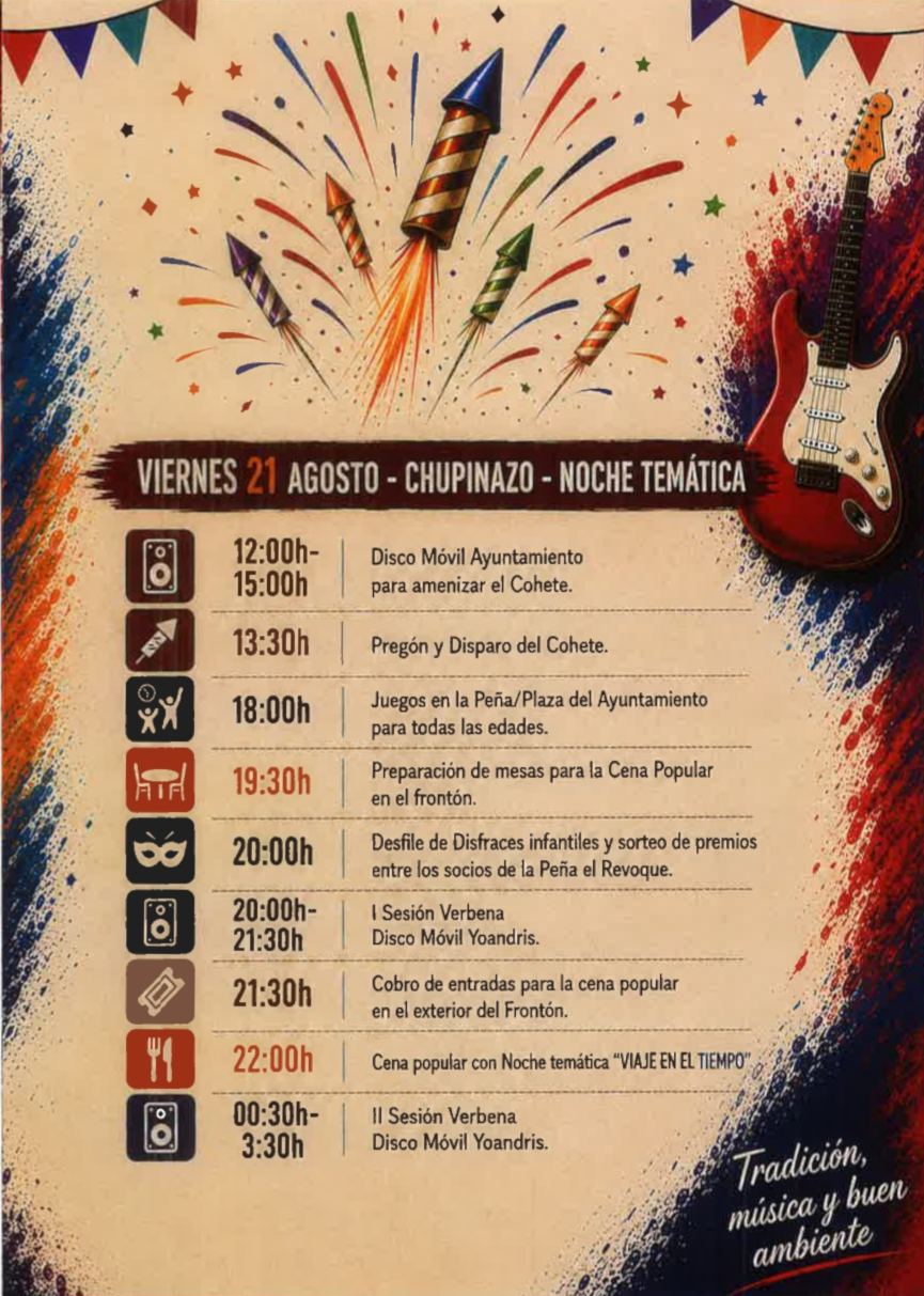 Programa de fiestas de Hervías San Bartolomé 2026