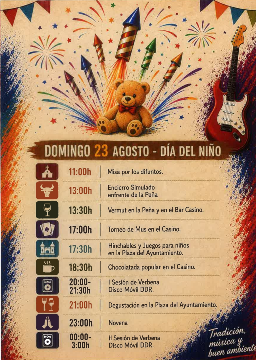 Programa de fiestas de Hervías San Bartolomé 2026