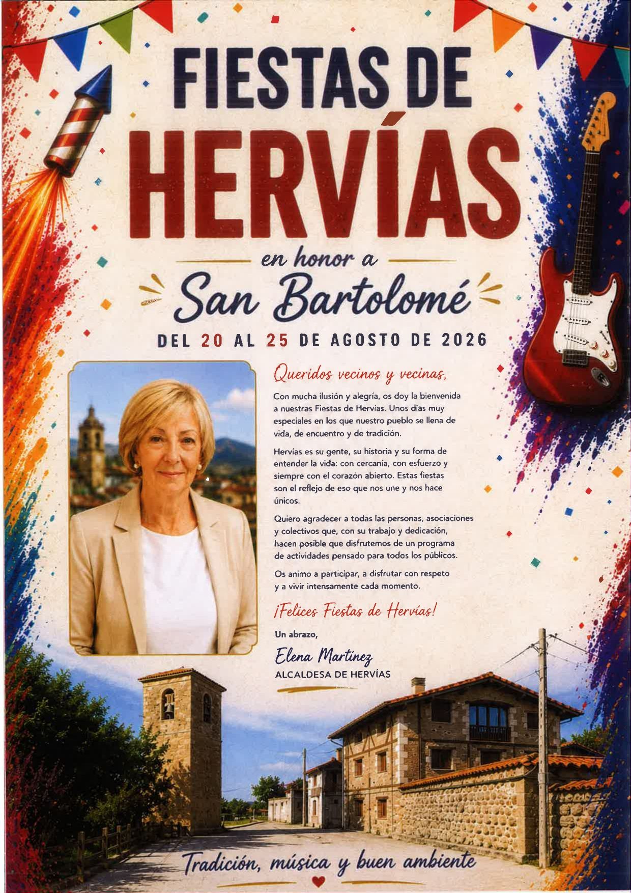 Programa de fiestas de Hervías San Bartolomé 2026