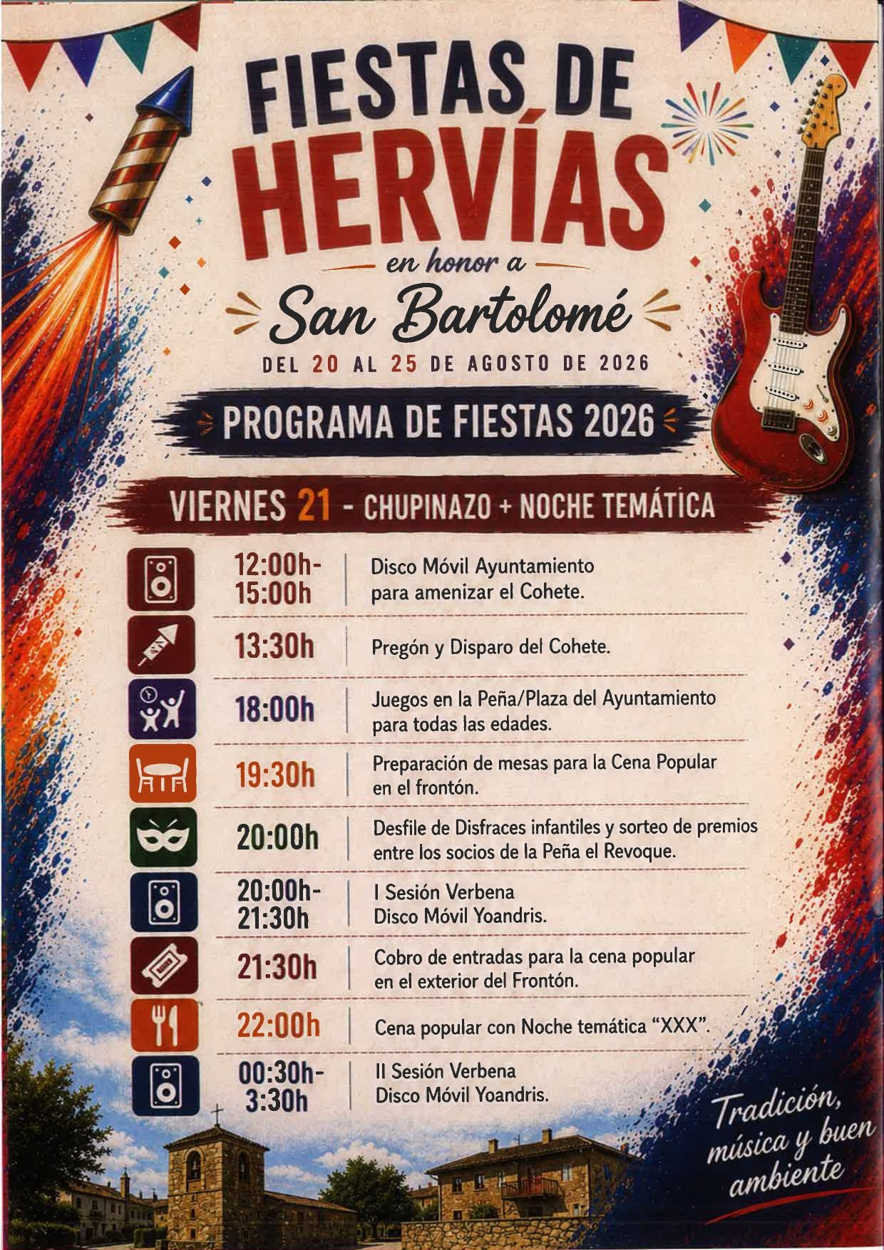 Programa de fiestas de Hervías San Bartolomé 2026